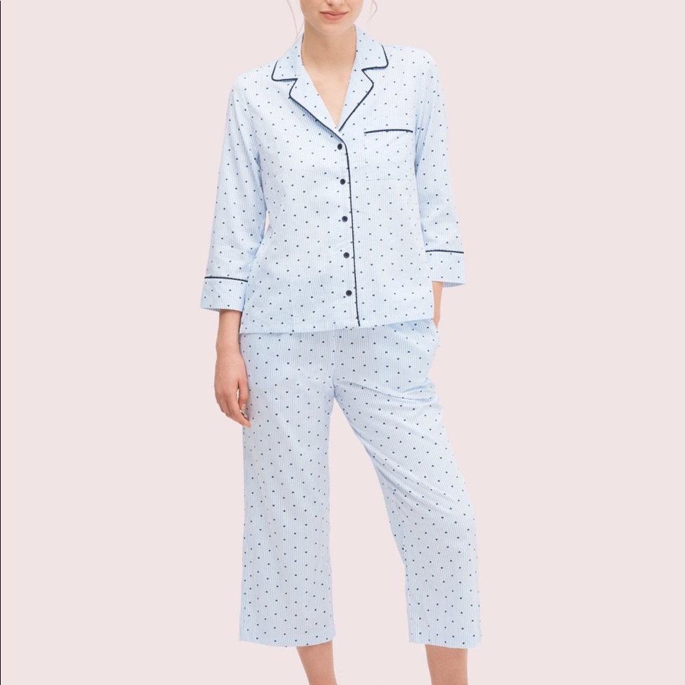 Kate Spade Mini Heart Capri Pajama Set size Small